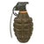 Original U.S. WWII Inert MkII Pineapple Practice Grenade with Yellow Ring & M10A3 Fuze Original Items