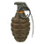 Original U.S. WWII Inert MkII Pineapple Practice Grenade with Yellow Ring & M10A3 Fuze Original Items
