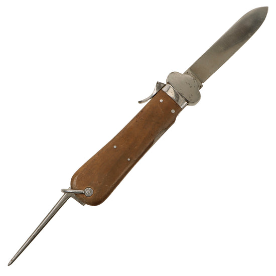 Original German WWII Early Luftwaffe Gravity Knife by Paul Weyersberg & Co. of Solingen with Waffen Proof Original Items