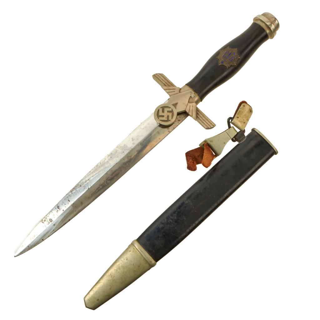 Original German WWII Rare 1st Model RLB Subordinate Dagger by Paul Weyersberg of Solingen with Scabbard and Broken Hanger Original Items