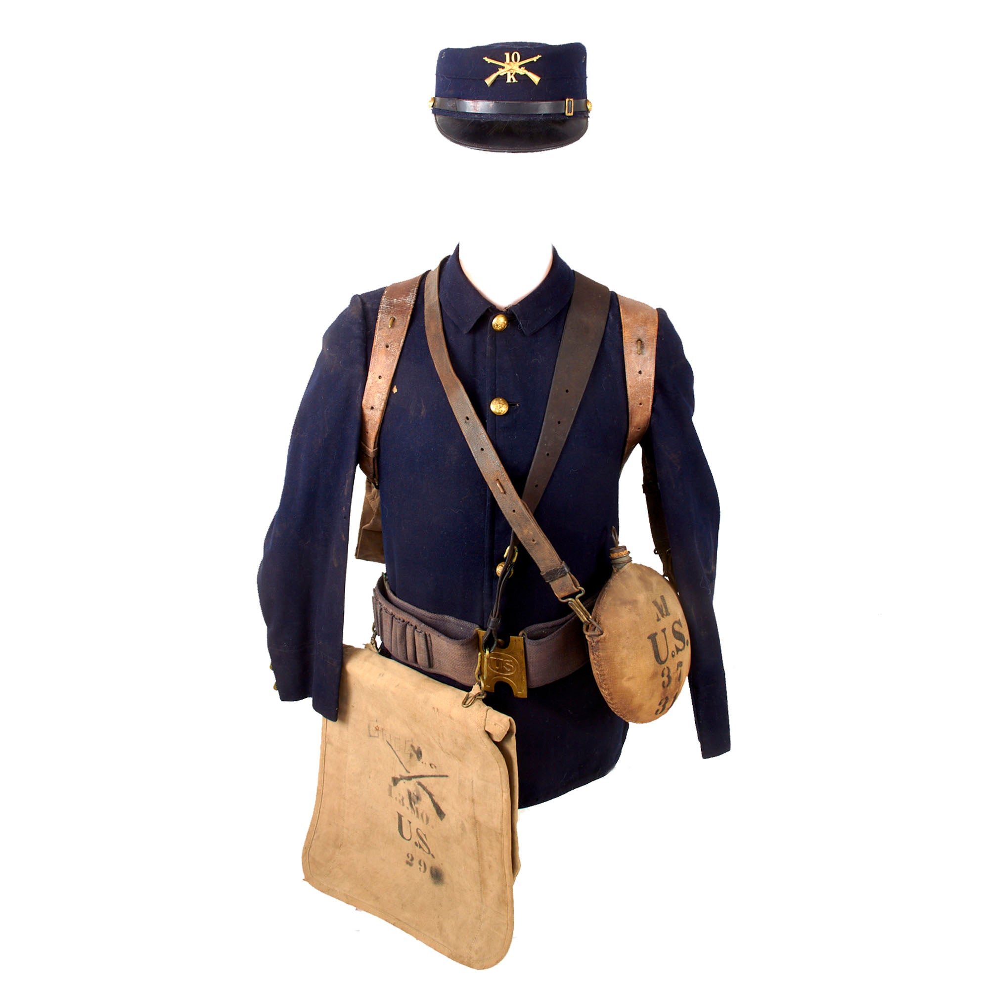 gear in spanish Original U.S. Spanish-American War Infantry Uniform & Field Gear Set