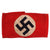 Original German WWII NSDAP & SA Multi-piece Cotton Armband with Printed Insignia Original Items