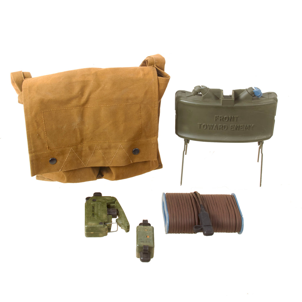 Original U.S. Vietnam War Complete M68 Claymore Mine Training Kit with Canvas Carry Bag - Inert