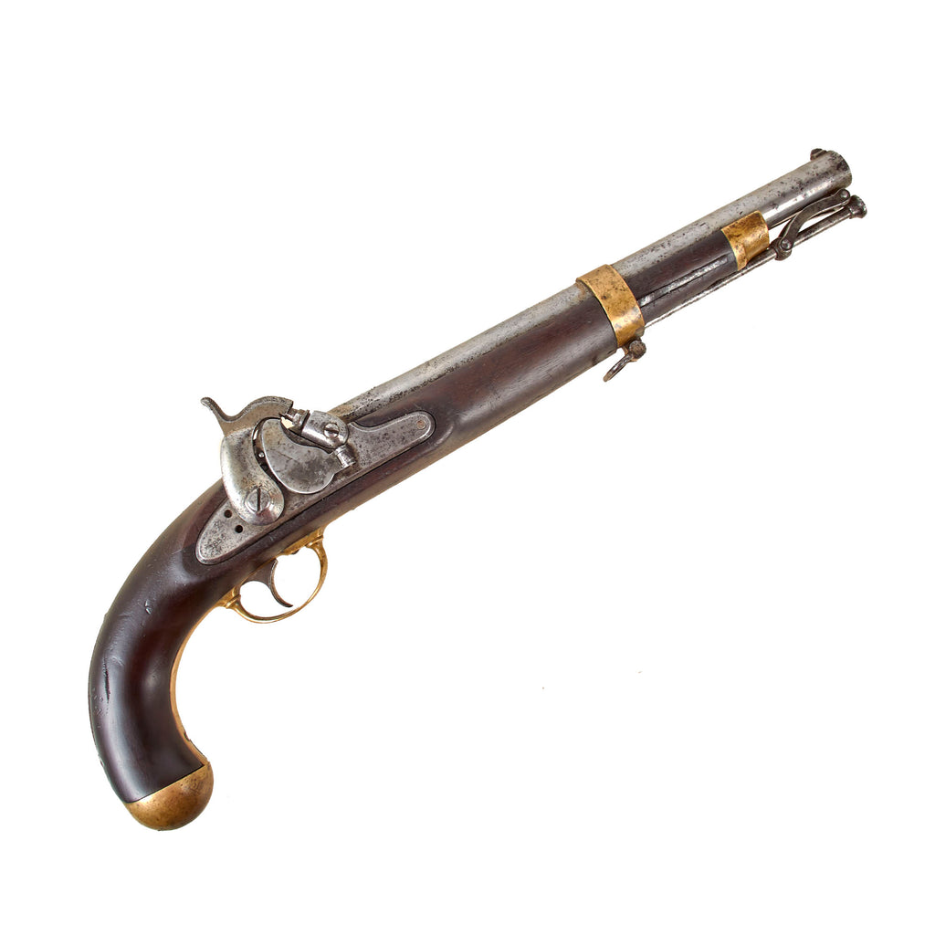 Original U.S. Civil War Springfield Model 1855 Rifled Percussion Pistol Carbine with Functional Tape Primer System - Dated 1855 Original Items
