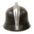 Original German Pre-WWII M34 Square Dip Early Style Fire Police Helmet with Double Decals and Aluminum Comb Original Items