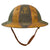 Original U.S. WWI 26th Yankee Division Camouflage-Painted M1917 Helmet with Battle Names & Faded Name - Full Liner & Chinstrap Original Items