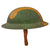 Original U.S. WWI 26th Yankee Division Camouflage-Painted M1917 Helmet with Battle Names & Faded Name - Full Liner & Chinstrap Original Items