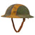 Original U.S. WWI 26th Yankee Division Camouflage-Painted M1917 Helmet with Battle Names & Faded Name - Full Liner & Chinstrap Original Items