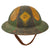 Original U.S. WWI 26th Yankee Division Camouflage-Painted M1917 Helmet with Battle Names & Faded Name - Full Liner & Chinstrap Original Items