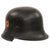 Original German WWII M34 Civic Square Dip NSDAP Double Decal Police Steel Helmet with 56cm Liner and Broken Chinstrap - Ordnungspolizei