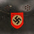 Original German WWII M34 Civic Square Dip NSDAP Double Decal Police Steel Helmet with 56cm Liner and Broken Chinstrap - Ordnungspolizei
