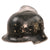 DRAFT Original German WWII M34 Civic Square Dip Aluminum Fire Police Helmet by BXF with Double Decals in 57cm - Feuerwehr Helmet (Copy) Original Items
