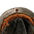 Original German WWII M34 Civic Square Dip Bright Aluminum Fire Police Helmet in 55cm with Double Decals and Neck Shield - Feuerwehr Helmet Original Items