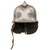 Original German WWII M34 Civic Square Dip Bright Aluminum Fire Police Helmet in 55cm with Double Decals and Neck Shield - Feuerwehr Helmet Original Items