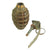 Original U.S. WWII Inert MkII Pineapple Grenade with Yellow Ring & M10A1 Fuze Original Items