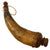 Original U.S. Revolutionary War Era Powder Horn with Remnant of Leather Strap & Original Wooden Plug Original Items