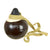 Original Japanese WWII Type 4 Ceramic Inert Hand Grenade in Glaze Brown with Replacement Fuze Assembly Original Items