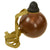Original Japanese WWII Type 4 Ceramic Inert Hand Grenade in Glaze Brown with Replacement Fuze Assembly Original Items