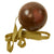 Original Japanese WWII Type 4 Ceramic Inert Hand Grenade in Glaze Brown with Replacement Fuze Assembly Original Items