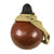 Original Japanese WWII Type 4 Ceramic Inert Hand Grenade in Glaze Brown with Replacement Fuze Assembly Original Items