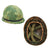 Original U.S. Vietnam War USMC M1 Helmet With Mitchell Pattern Camouflage Helmet Cover, M-151 "Mutt" Inner Tube Band and Liner Original Items