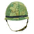 Original U.S. Vietnam War USMC M1 Helmet With Mitchell Pattern Camouflage Helmet Cover, M-151 "Mutt" Inner Tube Band and Liner Original Items