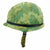 Original U.S. Vietnam War USMC M1 Helmet With Mitchell Pattern Camouflage Helmet Cover, M-151 "Mutt" Inner Tube Band and Liner Original Items