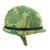 Original U.S. Vietnam War USMC M1 Helmet With Mitchell Pattern Camouflage Helmet Cover, M-151 "Mutt" Inner Tube Band and Liner Original Items