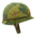 Original U.S. Vietnam War M1-C Paratrooper Helmet with Reversible Camouflage Cover - Complete Original Items