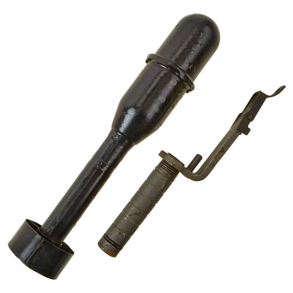 Original U.S. WWII M7 Grenade Launcher for M1 Garand Rifle with Inert Overpainted M11A2 Practice Grenade Original Items