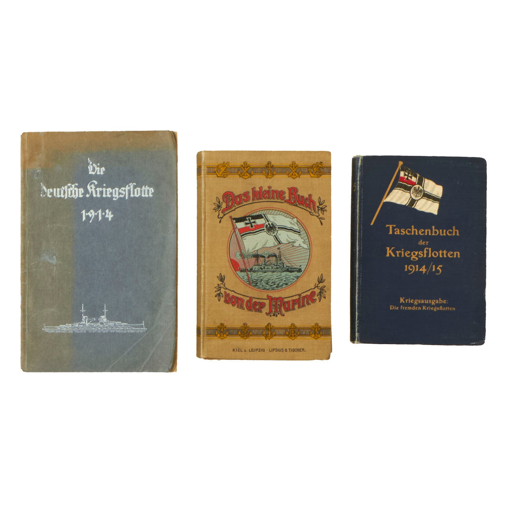 Original Imperial German WWI Kaiserlichemarine Ship Recognition Books - Lot of Three Original Items