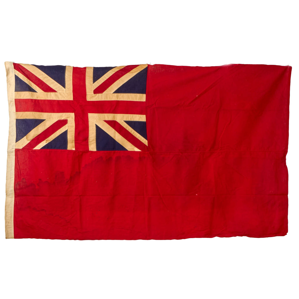 Original British WWII Era Post Union Act British Red Ensign Naval Flag - 43 x 70” Original Items