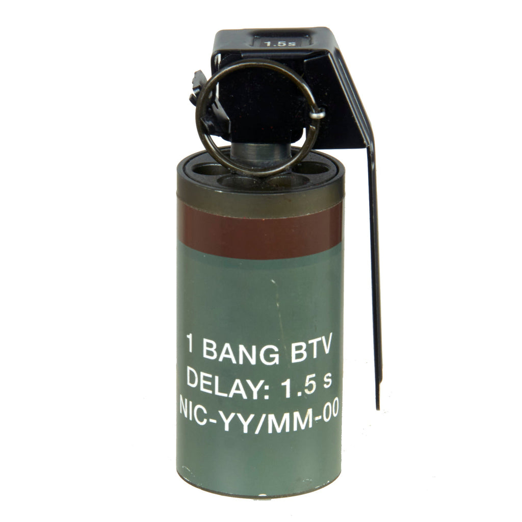 Original U.S. GWOT Inert Familiarization Model NICO BTV-1 Flash-Bang Grenade with DUMMY Sticker Original Items