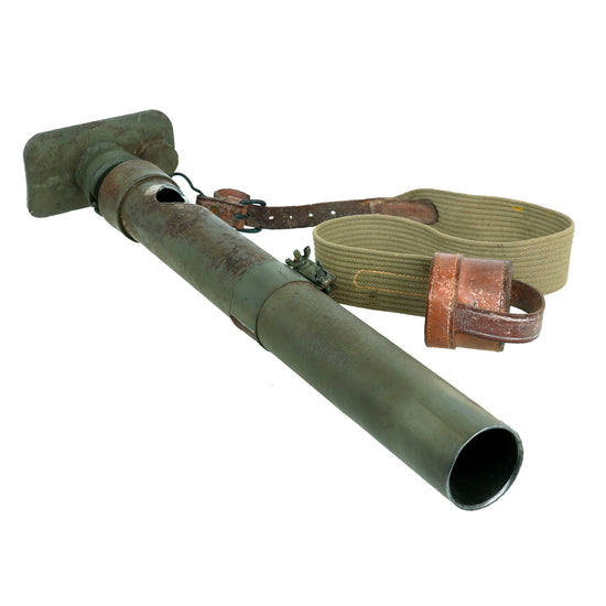 Original Rare Korean War Era Chinese Type 31 60mm Inert Display Mortar with Commando Base Plate and Sling - Serial 4214 Original Items