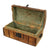 Original U.S. American Revolutionary War Era Deerhide-Covered Trunk with Leather Trim & Original Handles Original Items