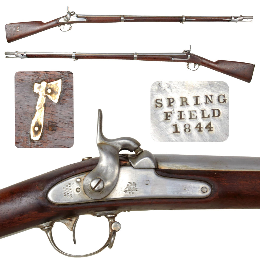 Original U.S. Civil War Era Springfield Model 1842 Percussion Musket by Springfield Arsenal - Dated 1844 Original Items