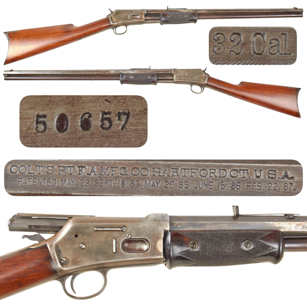 Original Antique U.S. Colt Medium Frame .32-20 W.C.F. Lightning Pump Action Magazine Rifle Made in 1891 - Serial 50657 Original Items