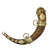 Original 19th Century Ottoman Empire Silver-Embellished Powder Horn with Plug & Notched Closure Original Items