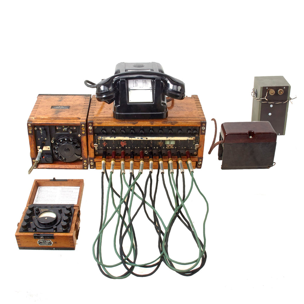 DRAFT Original German WWII Field Telephone Klappenschrank 10 Line Phone Switchboard Dated 1943 (Copy) Original Items