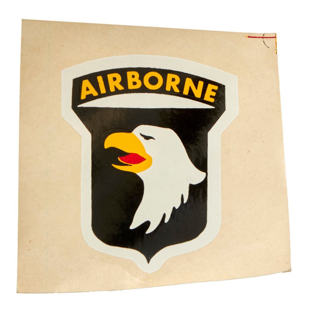 Original U.S. Korean War Era 101st Airborne Division Helmet Decal Original Items