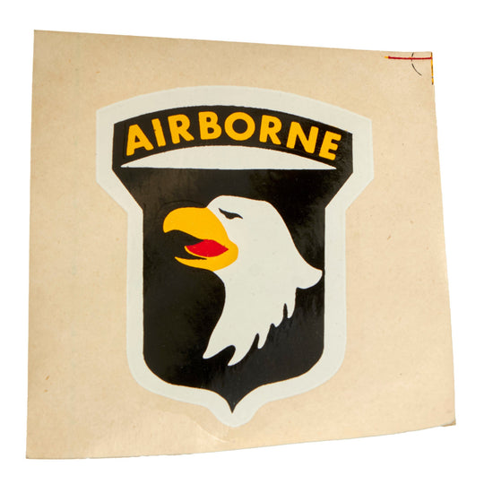 Original U.S. Korean War Era 101st Airborne Division Helmet Decal Original Items