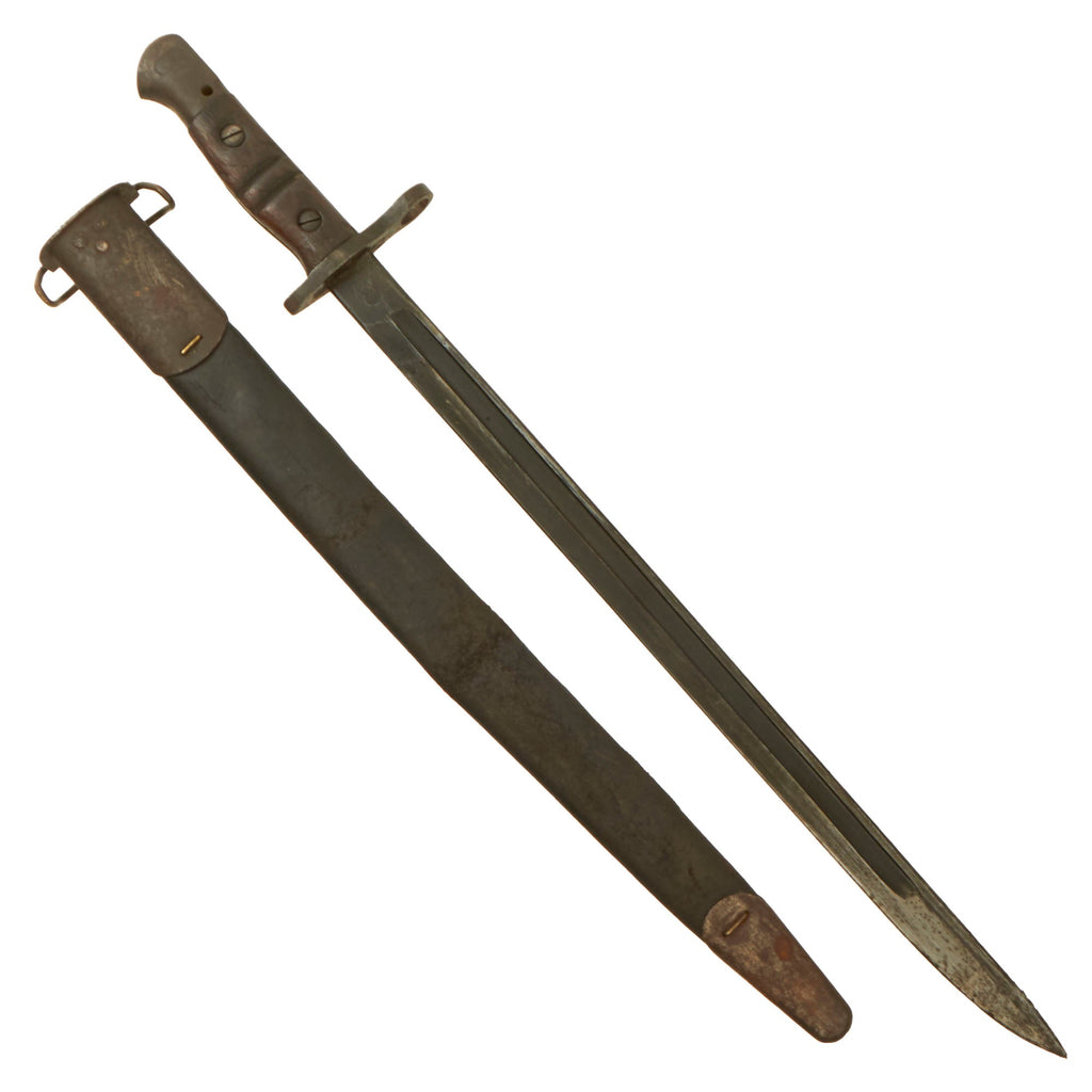 Original U.S. WWI M1917 Enfield Rifle & Trench Gun Bayonet by Remington with Scabbard - Dated 1917 Original Items