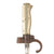 Original French WWI Lebel M.1886 Nickel Handle Cruciform Épée Bayonet with Steel Scabbard