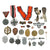 Original German WWI - WWII Medal, Tinnie, and Insignia Lot Featuring KvKII with Swords and Sports Team Badge - 28 Items Original Items