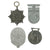 Original German WWI - WWII Medal, Tinnie, and Insignia Lot Featuring KvKII with Swords and Sports Team Badge - 28 Items Original Items