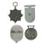 Original German WWI - WWII Medal, Tinnie, and Insignia Lot Featuring KvKII with Swords and Sports Team Badge - 28 Items Original Items