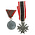 Original German WWI - WWII Medal, Tinnie, and Insignia Lot Featuring KvKII with Swords and Sports Team Badge - 28 Items Original Items