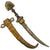 Original 19th Century North African - Arabian Jambiya Dagger with Embossed Brass & Silver Clad Hilt & Scabbard - Circa 1880 Original Items