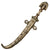 Original 19th Century North African - Arabian Jambiya Dagger with Embossed Brass & Silver Clad Hilt & Scabbard - Circa 1880 Original Items