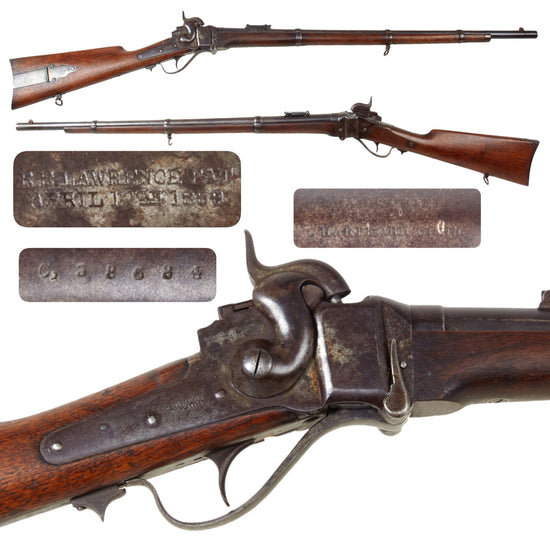 Original U.S. Civil War Sharps Vertical Breech New Model 1863 Military Rifle - Serial C,38684 Original Items